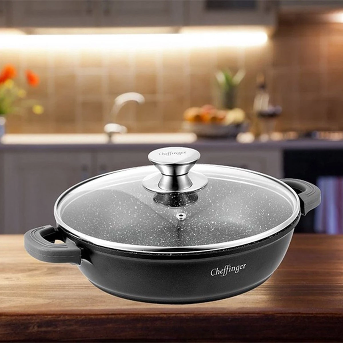 Cheffinger 28cm Lage Kookpot / Braadpan - CF-SC28 Cheffinger 28cm Lage Kookpot / Braadpan - CF-SC28 -Keuken Pot 1200x1200 947