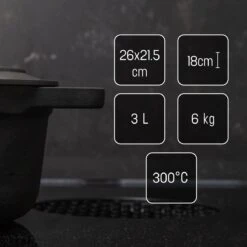 Gietijzeren Braadpan - Sudderpan Zwart Van Daumonet - Ovaal - Ø 29 Cm - 3 Liter - 100% PFAS & PFOA Vrij - Emaille - Geschikt Voor Alle Warmtebronnen - Elektrisch - Gas - Halogeen - Inductie - Keramisch - Vaatwasserbestendig 8 Gietijzeren Braadpan - Sudderpan Zwart Van Daumonet - Ovaal - Ø 29 Cm - 3 Liter - 100% PFAS & PFOA Vrij - Emaille - Geschikt Voor Alle Warmtebronnen - Elektrisch - Gas - Halogeen - Inductie - Keramisch - Vaatwasserbestendig -Keuken Pot 1200x1200 984