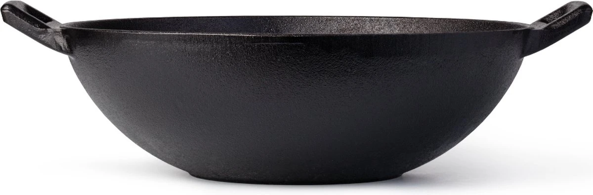 Orange85 Gietijzeren wokpan - Alle warmtebronnen - Inductie - Wok - Zwart - 31cm - Gietijzer - Wokpannen Orange85 Gietijzeren Wokpan - Alle Warmtebronnen - Inductie - Wok - Zwart - 31cm - Gietijzer - Wokpannen -Keuken Pot 1200x396 2