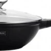 Royalty Line Marble Coating Wok - Met Glazen Deksel - Zwart - 30 Cm -Keuken Pot 1200x424 2