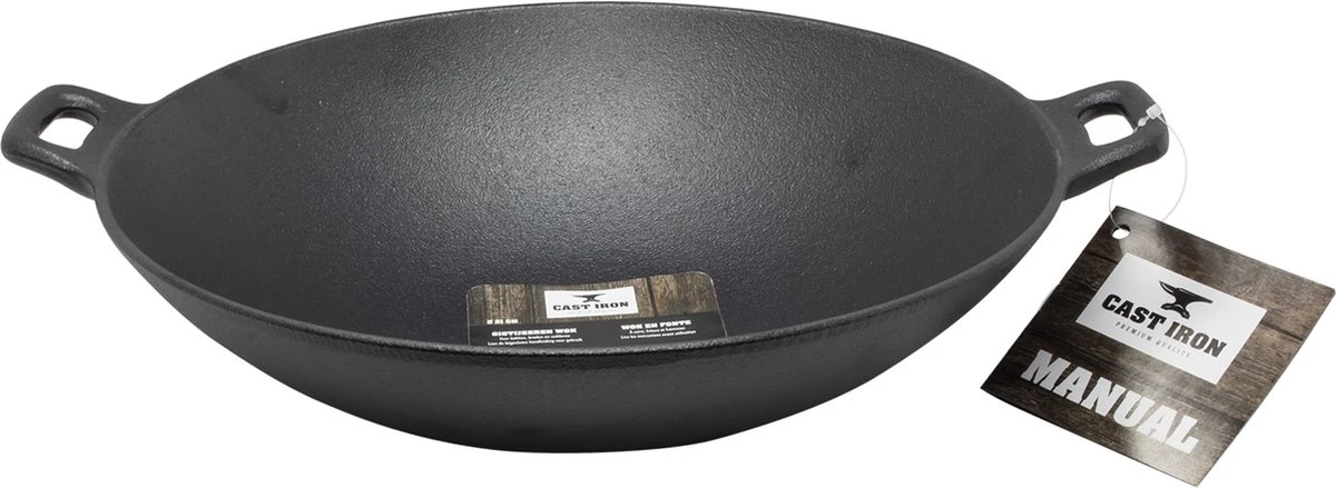 Cast Iron Wokpan / Wadjan Gietijzer - ø 31 cm - Zonder anti-aanbaklaag Cast Iron Wokpan / Wadjan Gietijzer - ø 31 Cm - Zonder Anti-aanbaklaag -Keuken Pot 1200x439 1