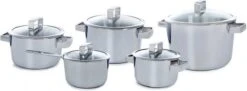 BK Conical Deluxe Kookpannenset - 5 Delig - RVS -Keuken Pot 1200x444