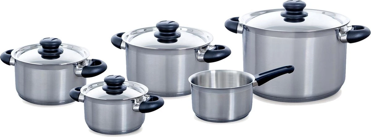 BK Karaat+ Pannenset - 5-delig - RVS – geschikt voor alle warmtebronnen BK Karaat+ Pannenset - 5-delig - RVS – Geschikt Voor Alle Warmtebronnen -Keuken Pot