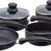 Herzberg HG-5003BK: 8 Pieces Marble Cookware Set - Black -Keuken Pot 1200x447 1