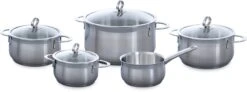 BK Excellent Pannenset - 5-delig - RVS - Inductie -Keuken Pot 1200x447