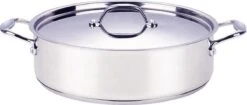 Merkloos Lage Kookpan RVS Braadpan - Voor Alle Warmtebronnen, Ook Inductie – 9L