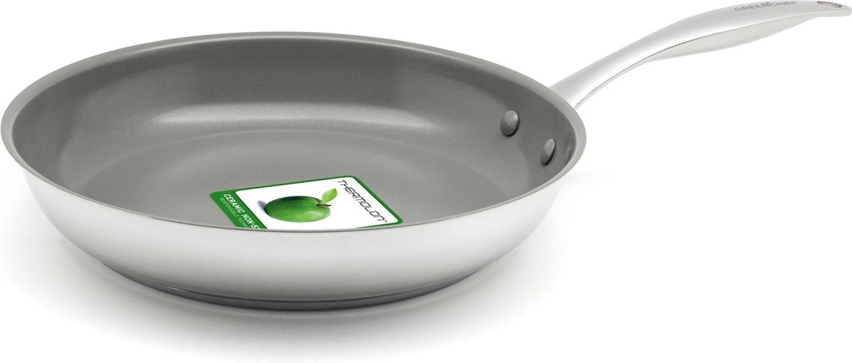 GreenChef Profile Plus koekenpan 28cm - zilverkleurig - inductie - PFAS-vrij GreenChef Profile Plus Koekenpan 28cm - Zilverkleurig - Inductie - PFAS-vrij -Keuken Pot