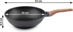 Rosmarino Black Line - Wokpan - Ø30cm - 100% PFAS & PFOA Vrij - Gegoten Aluminium - Non-stick Minerale Coating - Ergonomische Handgreep - Geschikt Voor Alle Warmtebronnen & Vaatwasser 4 Rosmarino Black Line - Wokpan - Ø30cm - 100% PFAS & PFOA Vrij - Gegoten Aluminium - Non-stick Minerale Coating - Ergonomische Handgreep - Geschikt Voor Alle Warmtebronnen & Vaatwasser -Keuken Pot 1200x525 2