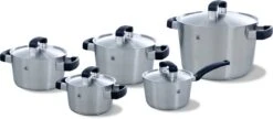 BK Conical Cool Pannenset - 5-delig - RVS - Geschikt Voor Alle Warmtebronnen -Keuken Pot 1200x525