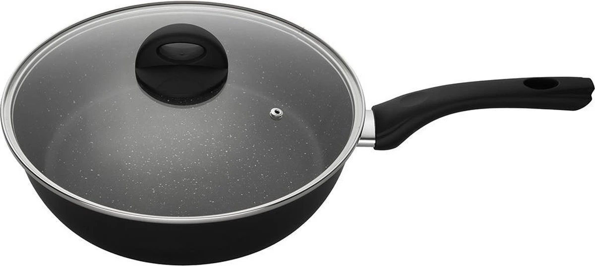 Sola Hapjespan Stonehenge - Ø 28 cm - Zwart/wit - Aluminium - Antiaanbaklaag Sola Hapjespan Stonehenge - Ø 28 Cm - Zwart/wit - Aluminium - Antiaanbaklaag -Keuken Pot 1200x536 2