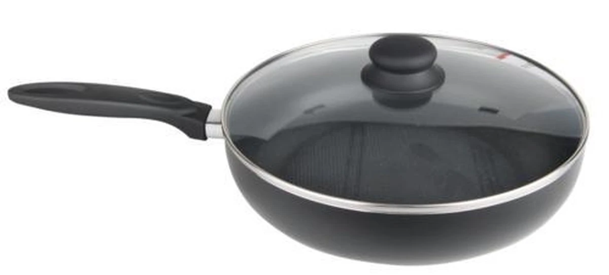 BRABANTIA Hapjespan sauteerpan met glazen deksel 28 cm BRABANTIA Hapjespan Sauteerpan Met Glazen Deksel 28 Cm -Keuken Pot 1200x542 1