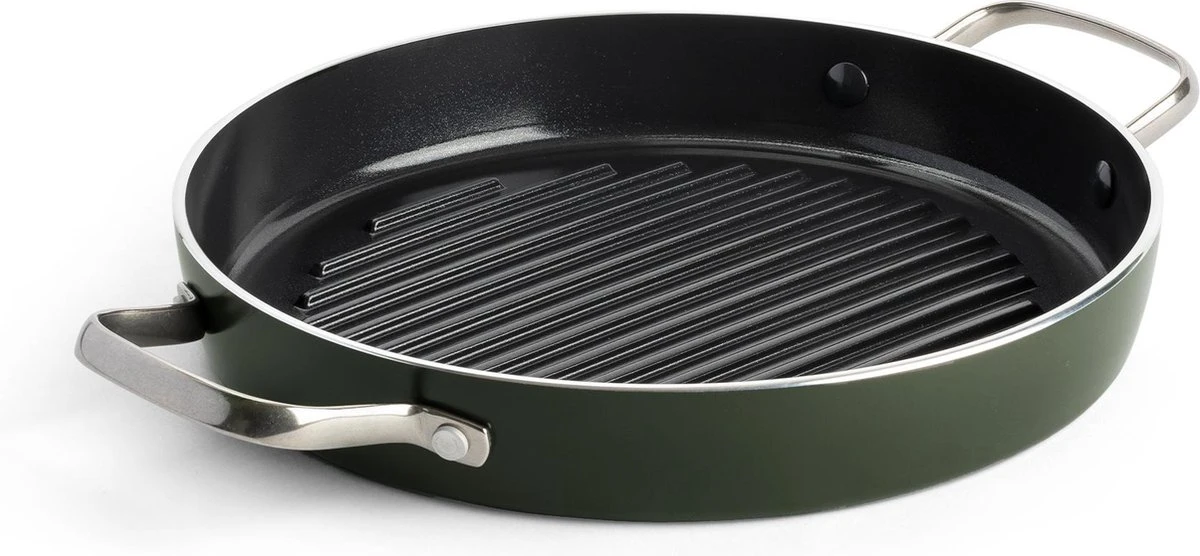 Dagelijkse Kost Keramische Grillpan - Ø28cm - PFAS-vrij - 2 grepen Dagelijkse Kost Keramische Grillpan - Ø28cm - PFAS-vrij - 2 Grepen -Keuken Pot 1200x556 4