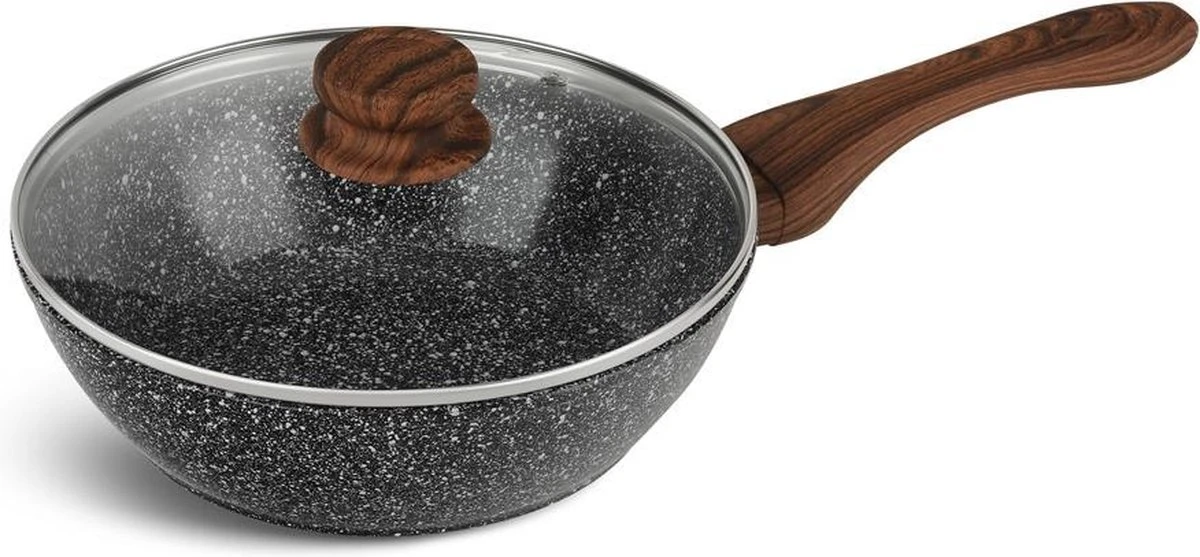 Edënbërg Stonetec Line - Wokpan Keramisch - 24 cm - 3-laags anti-aanbaklaag! Edënbërg Stonetec Line - Wokpan Keramisch - 24 Cm - 3-laags Anti-aanbaklaag! -Keuken Pot 1200x557 2