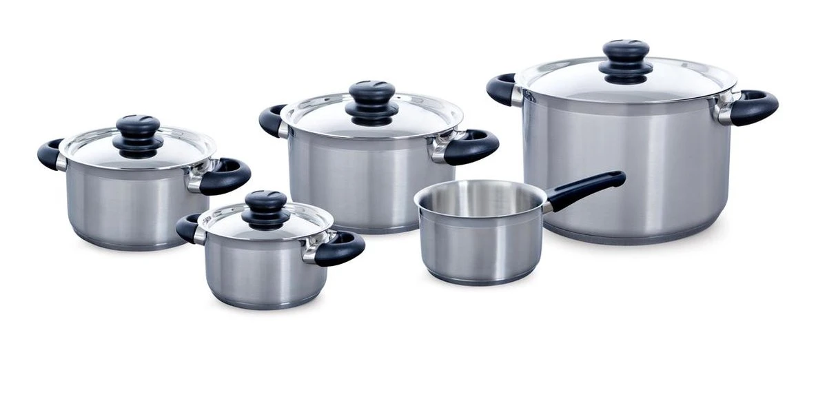 BK Karaat+ Pannenset - 5-delig - RVS – geschikt voor alle warmtebronnen BK Karaat+ Pannenset - 5-delig - RVS – Geschikt Voor Alle Warmtebronnen -Keuken Pot