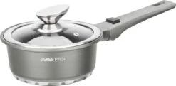 Swiss Pro+ | Set 14 Delige Pannenset | Inductie - Pannensets - Glazen Deksel - Met Afneembare Handgreep - Marmeren Interieur -PFAS-vrij | Grey / Silver -Keuken Pot 1200x587 2
