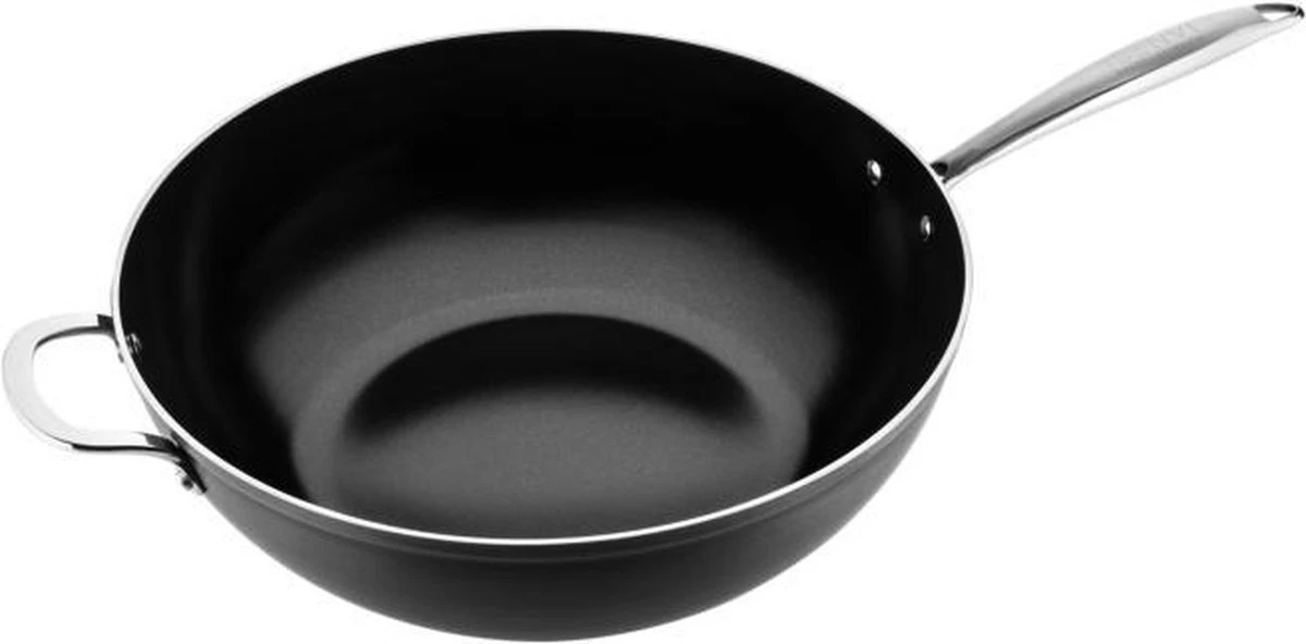 ISENVI Victoria Forged keramische wokpan 32CM - RVS greep ISENVI Victoria Forged Keramische Wokpan 32CM - RVS Greep -Keuken Pot 1200x592 4