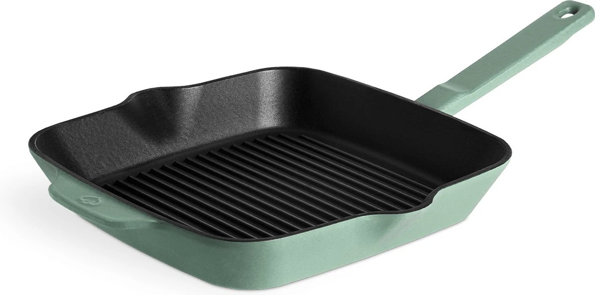 Springlane Gietijzeren Grillpan Mint, 26 cm Springlane Gietijzeren Grillpan Mint, 26 Cm -Keuken Pot 1200x595 10
