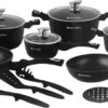 Pannenset - Kookpan - Inductie - 15 Delig Marmeren Coating - Zwart -Keuken Pot 1200x596 2