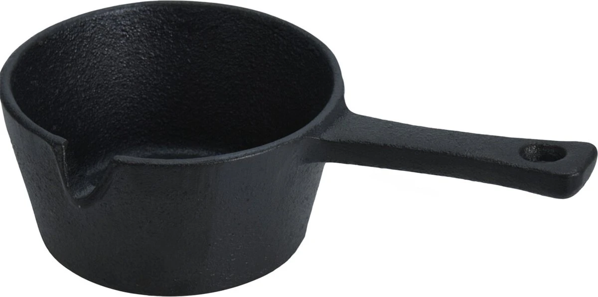Gietijzeren saus/tapas/serveerpannetje met steel - D9,5 cm Excellent Houseware Gietijzeren Saus/tapas/serveerpannetje Met Steel - D9,5 Cm -Keuken Pot 1200x597 12