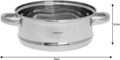 Stoompan INZET 2.6L – Rijststomer - Groentestomer Ø 20 Cm RVS -Keuken Pot 1200x597 8