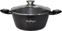 Cheffinger Pannenset - 10 Delig - Marmeren Coating - Inductie - Met Glazen Deksels - Zwart 3 Cheffinger Pannenset - 10 Delig - Marmeren Coating - Inductie - Met Glazen Deksels - Zwart -Keuken Pot 1200x601 6