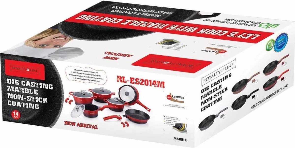 Royalty Line - Set Lot 14-delige Pannenset inductie - Glazen deksel - Met afneembare handgreep - Marmeren interieur -PFAS-vrij - Roze kleur Royalty Line - Set Lot 14-delige Pannenset Inductie - Glazen Deksel - Met Afneembare Handgreep - Marmeren Interieur -PFAS-vrij - Roze Kleur -Keuken Pot 1200x602 1