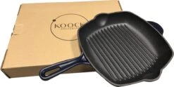 Koock Amsterdam® Grillpan - Geëmailleerd Gietijzer - Geschikt Voor Alle Warmtebronnen - Mat Blauw 5 Koock Amsterdam® Grillpan - Geëmailleerd Gietijzer - Geschikt Voor Alle Warmtebronnen - Mat Blauw -Keuken Pot 1200x602 2