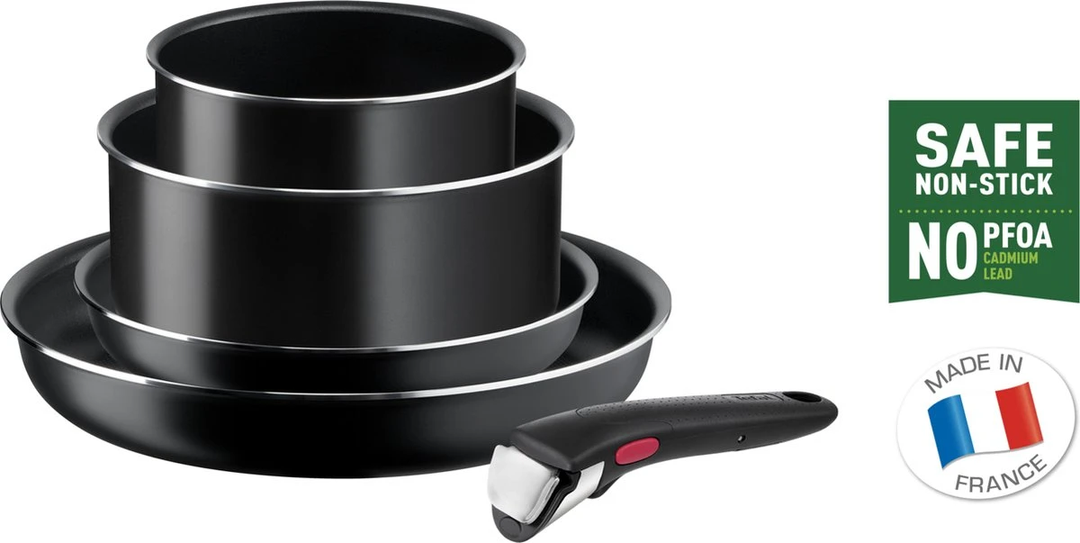Tefal Ingenio Easy Cook & Clean - Pannenset - 5-delig - Niet geschikt voor inductie Tefal Ingenio Easy Cook & Clean - Pannenset - 5-delig - Niet Geschikt Voor Inductie -Keuken Pot 1200x603 2