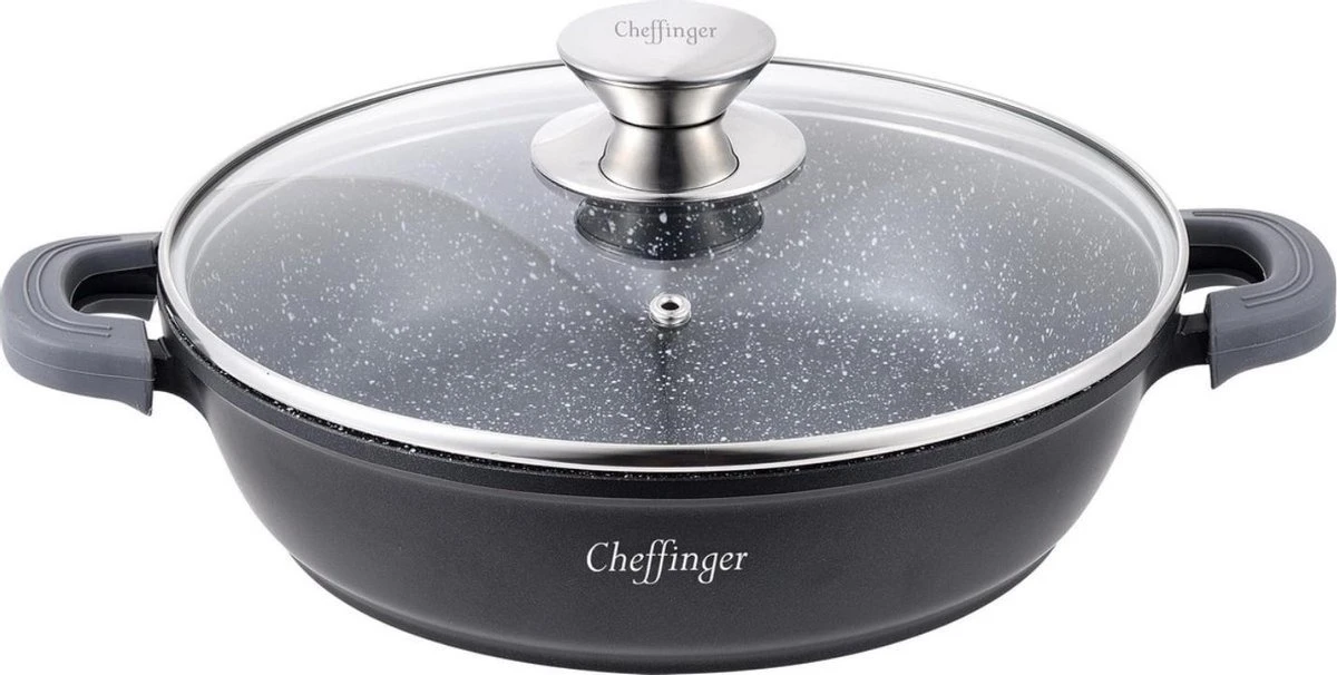 Cheffinger 28cm Lage Kookpot / Braadpan - CF-SC28 Cheffinger 28cm Lage Kookpot / Braadpan - CF-SC28 -Keuken Pot 1200x606 7