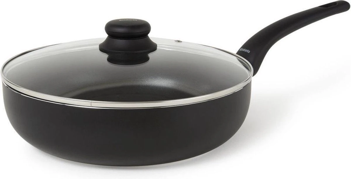 BRABANTIA Hapjespan sauteerpan met glazen deksel 28 cm BRABANTIA Hapjespan Sauteerpan Met Glazen Deksel 28 Cm -Keuken Pot 1200x612 10