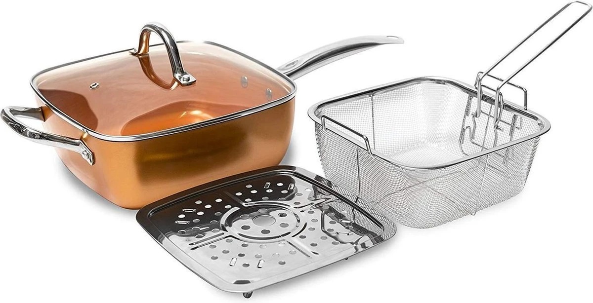Nuovva koperen frituurpan, met diepe zijkanten & deksel Nuovva Koperen Frituurpan, Met Diepe Zijkanten & Deksel -Keuken Pot 1200x614 7