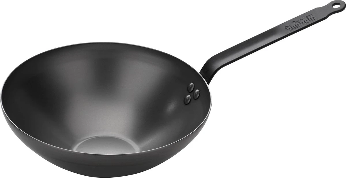 deBuyer Mineral B Black Wok - 28cm - Staal DeBuyer Mineral B Black Wok - 28cm - Staal -Keuken Pot 1200x617 3