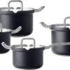 BK Q-linair Master Black Kookpannenset - 4-delig - Veilig Afgietsysteem - Inductie -Keuken Pot 1200x621