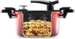 Rosmarino - Snelkookpan Met Glazen Deksel - Zwart - Ø24cm - 5 Liter - 100% PFAS & PFOA Vrij - Aluminium - Pressure Cooker - Non-stick Minerale Coating - Ergonomische Handgrepen - Geschikt Voor Alle Warmtebronnen -Keuken Pot 1200x622 6