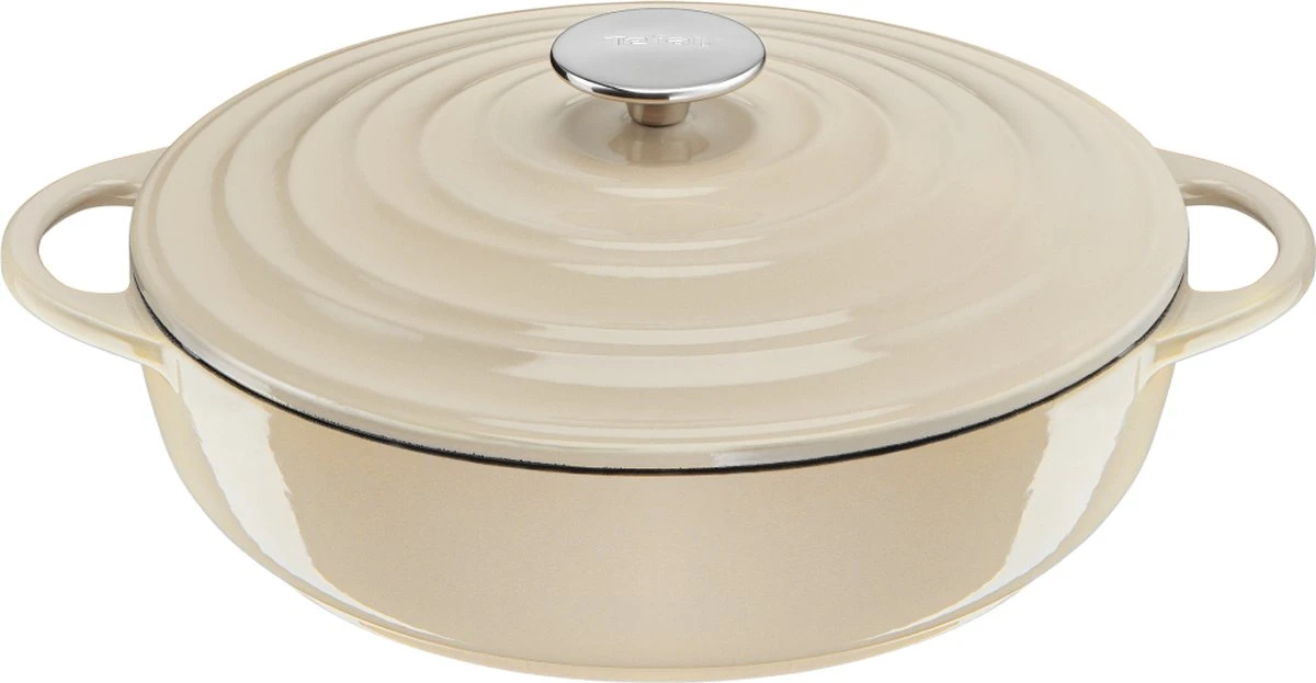 Tefal LOV lage braadpan - 3.8L - Ø28 cm - Beige Tefal LOV Lage Braadpan - 3.8L - Ø28 Cm - Beige -Keuken Pot 1200x623 3