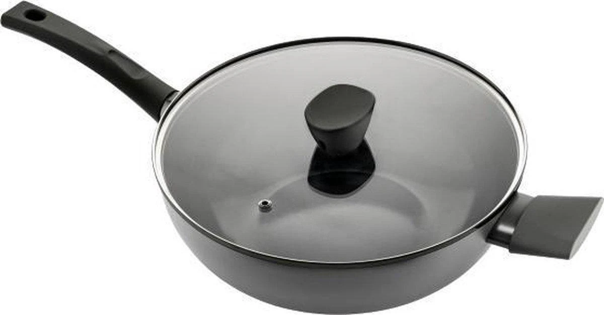 ISENVI Avon keramische wok met deksel 36 CM - Ergo greep ISENVI Avon Keramische Wok Met Deksel 36 CM - Ergo Greep -Keuken Pot 1200x627 5