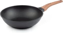 Rosmarino Black Line - Wokpan - Ø30cm - 100% PFAS & PFOA Vrij - Gegoten Aluminium - Non-stick Minerale Coating - Ergonomische Handgreep - Geschikt Voor Alle Warmtebronnen & Vaatwasser