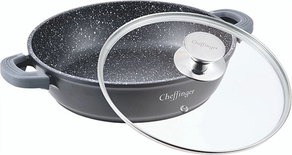 Cheffinger 28cm Lage Kookpot / Braadpan - CF-SC28 Cheffinger 28cm Lage Kookpot / Braadpan - CF-SC28 -Keuken Pot 1200x637 5