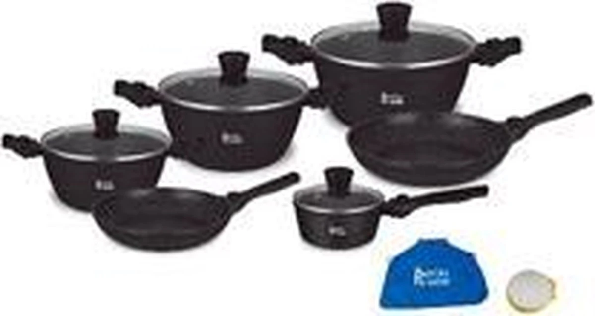 Royal Swiss 21-delige Steengoeden Pannenset met 10 Afneembare Handvaten, bestaat uit 4 Pannen + 2 Steelpannen + 4 Deksels+ 2 Accessoires. Kleur Zwart Royal Swiss 21-delige Steengoeden Pannenset Met 10 Afneembare Handvaten, Bestaat Uit 4 Pannen + 2 Steelpannen + 4 Deksels+ 2 Accessoires. Kleur Zwart -Keuken Pot 1200x637 8