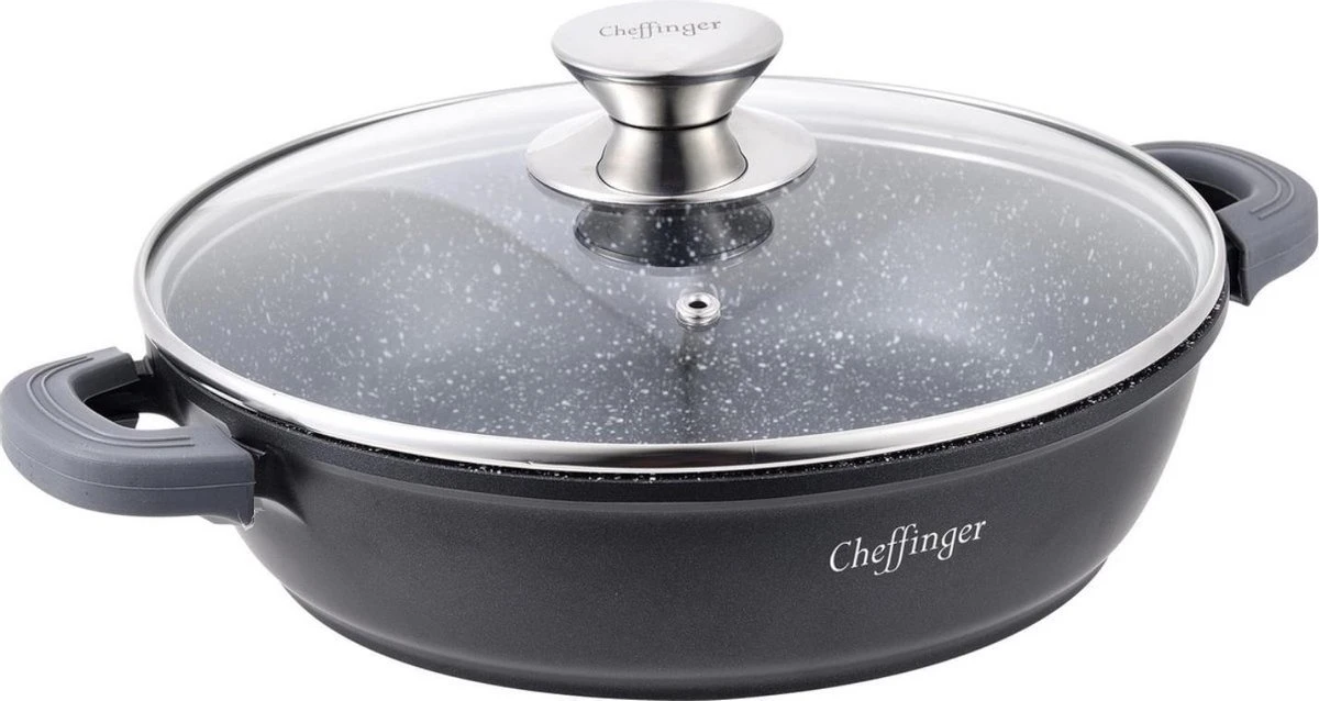 Cheffinger 28cm Lage Kookpot / Braadpan - CF-SC28 Cheffinger 28cm Lage Kookpot / Braadpan - CF-SC28 -Keuken Pot 1200x638 6