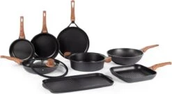 Rosmarino Black Line - Wokpan - Ø30cm - 100% PFAS & PFOA Vrij - Gegoten Aluminium - Non-stick Minerale Coating - Ergonomische Handgreep - Geschikt Voor Alle Warmtebronnen & Vaatwasser 9 Rosmarino Black Line - Wokpan - Ø30cm - 100% PFAS & PFOA Vrij - Gegoten Aluminium - Non-stick Minerale Coating - Ergonomische Handgreep - Geschikt Voor Alle Warmtebronnen & Vaatwasser -Keuken Pot 1200x654 2