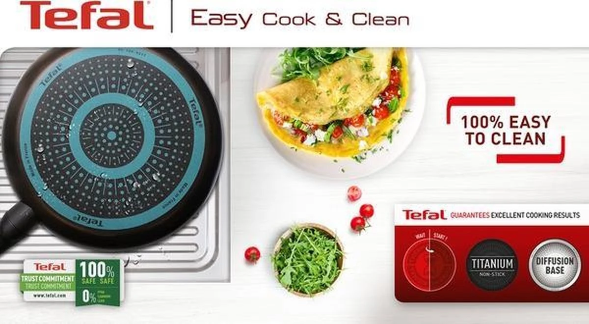 Tefal Sauteerpan Cook & Clean 26 Cm Aluminium Zwart Tefal Sauteerpan Cook & Clean 26 Cm Aluminium Zwart -Keuken Pot 1200x660 4