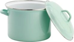 Lite-Body Soeppan / Stamppotpan Met Deksel - Ø 22 Cm/ 6ltr - Emaille - Mintgroen -Keuken Pot 1200x684