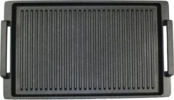 Eurolux Grillplaat Met Grepen - 41 X 24 X 2.5 Cm - Zwart - Aluminium - Geschikt Voor Alle Warmtebronnen -Keuken Pot 1200x689 7