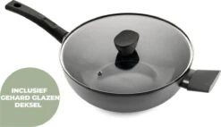 ISENVI Avon Keramische Wok Met Deksel 36 CM - Ergo Greep 4 ISENVI Avon Keramische Wok Met Deksel 36 CM - Ergo Greep -Keuken Pot 1200x692 3
