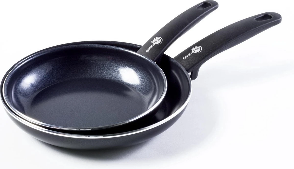 GreenPan Cambridge koekenpannenset Ø 20cm + Ø 28cm - zwart - inductie - PFAS-vrij GreenPan Cambridge Koekenpannenset Ø 20cm + Ø 28cm - Zwart - Inductie - PFAS-vrij -Keuken Pot