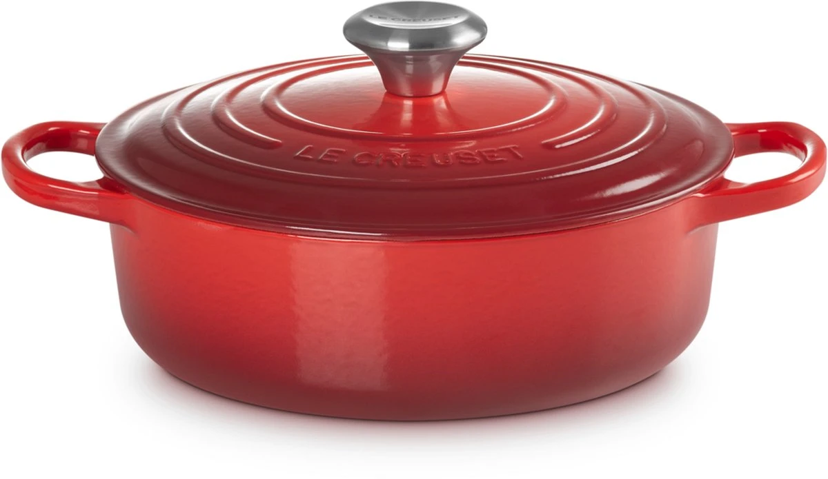 Le Creuset - Gietijzeren - Lage Braadpan - 24cm - Kersenrood Le Creuset - Gietijzeren - Lage Braadpan - 24cm - Kersenrood -Keuken Pot 1200x695 1