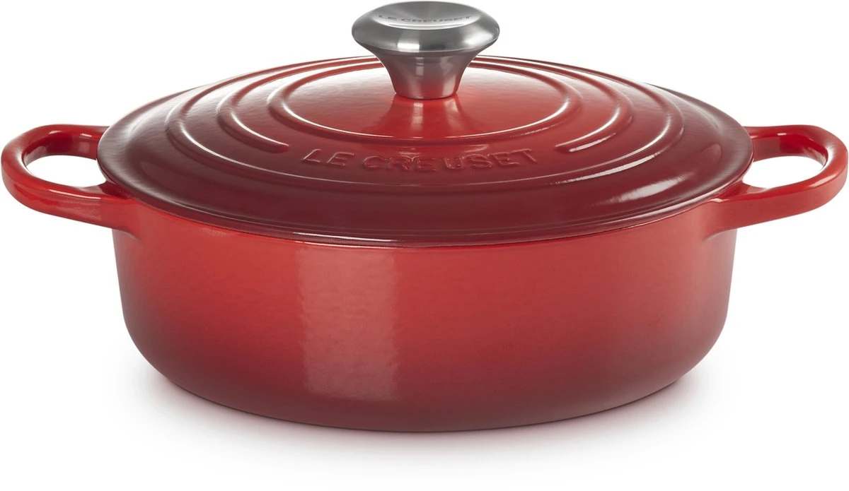Le Creuset - Gietijzeren - Lage Braadpan - 24cm - Kersenrood Le Creuset - Gietijzeren - Lage Braadpan - 24cm - Kersenrood -Keuken Pot 1200x695 2
