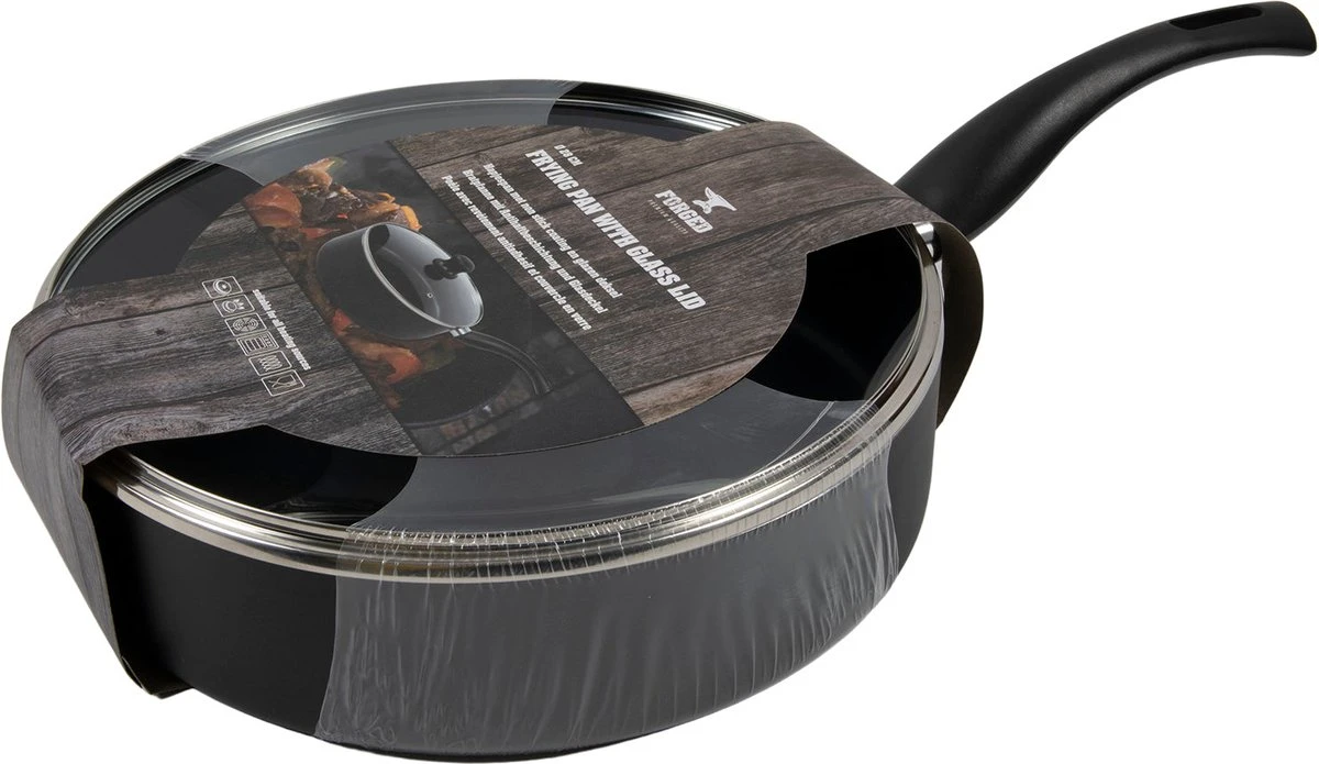 Cast Iron - Hapjespan - Ø28cm - Keramische Anti-aanbak laag - Met deksel - PFOA vrij - Krasvast - Zwart Cast Iron - Hapjespan - Ø28cm - Keramische Anti-aanbak Laag - Met Deksel - PFOA Vrij - Krasvast - Zwart -Keuken Pot 1200x695 4