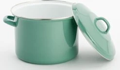 Lite-Body Magnus Soeppan/Stamppotpan Met Deksel - 24cm/8l - Emaille - Olijf Groen -Keuken Pot 1200x698 7